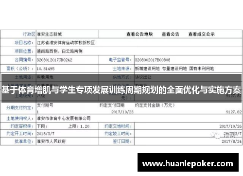 基于体育增肌与学生专项发展训练周期规划的全面优化与实施方案